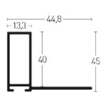 Zuzmó keret 25*25 matt ezüst