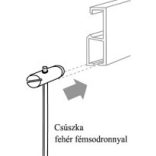 No. 15 Fehér fémsodrony csúszkával egységcsomag