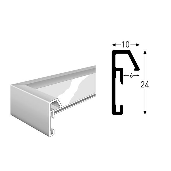 Gallery Junior 20x60 matt ezüst 3x10x15 ablakos