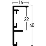 Frame Box  II matt fekete 60x80 plexivel
