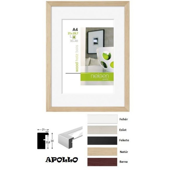 Apollo képkeret 13*18 fekete